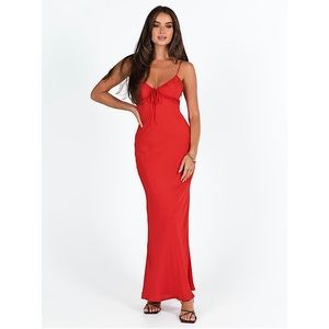 Princess Polly Emily Maxi Dress in red, size 4